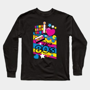 I love the 80s! Cool Neon Pop Culture Shirt & Gifts Long Sleeve T-Shirt